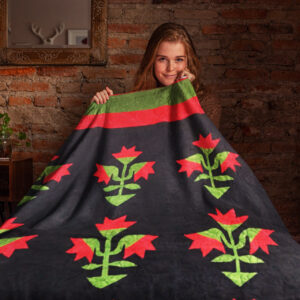 Carolina Lily hand applique FINISHED QUILT Great Quilting Details