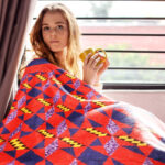 Abstract design, Small Patchwork FINISHED QUILT - Masculine look and colors