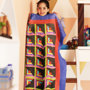 Patchwork Sparkling Diamond Log Cabin FINISHED QUILT