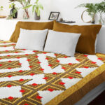 Earth Tone Log Cabin - Abstract Modern design - FINISHED QUILT