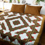 Earth Tone Log Cabin - Abstract Modern design - FINISHED QUILT