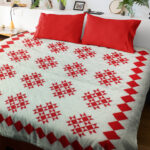 Red & White Ohio Star var. FINISHED QUILT - Graphic Borders
