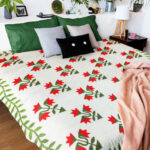 Hand Applique Carolina Lily FINISHED QUILT - Elegant Design