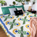 Hand Applique Cox Comb- Pristine antique look & feel - nice long arm quilting