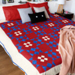 Graphic American Made Patchwork Unique pattern - FINISHED QUILT - Very Nice