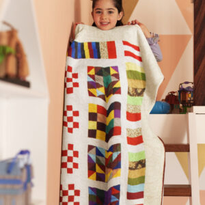 Multi color Scrap patchwork FINISHED QUILT – Queen size – Unique