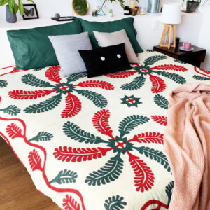 Nice Hand Applique Princess Feather * Finished Quilt wih fantastic quilting !