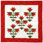 Traditional Carolina Lily Wall, FINISHED QUILT - Feather Quilting