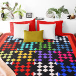 Patchwork Scrap Album style FINISHED QUILT - Queen size - Masculine Look