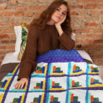 Patchwork Log Cabin FINISHED QUILT - Great borders and quilting motifs