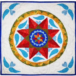 Pennsylvania Hex Wall, FINISHED QUILT – Elegant Scroll Quilting