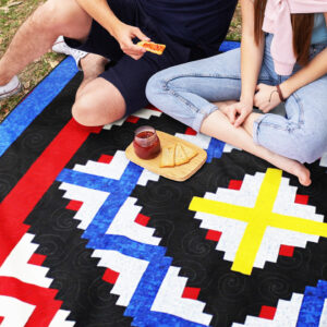 Incredible Log Cabin FINISHED QUILT Fun Masculine looking quilt will be Loved