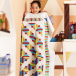 Elegant Log Cabin "Barn Rasing design" patchwork FINISHED QUILT - Scrap Quilt