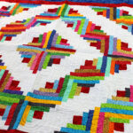 Patchwork Scraps Barn Raising Log Cabin - Full size FINISHED QUILT