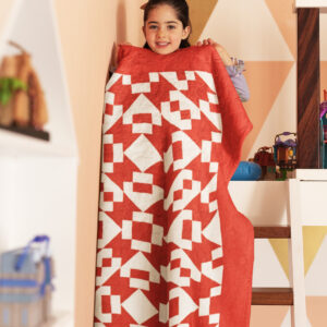 Unusual Red & White Hour Glass, Chain variation- Graphic FINISHED QUILT