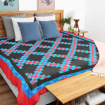 Masculine Double Irish Chain patchwork FINISHED QUILT - Feather Quilting