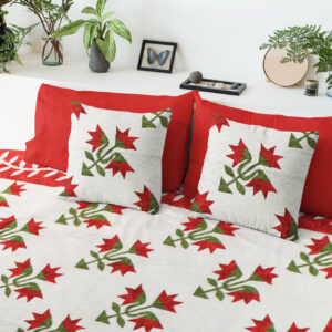 Hand Applique Carolina Lily – FINISHED QUILT – Queen, Elegant Must See Design