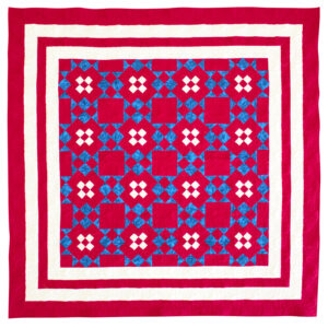 Graphic Red, White & Blue quilt – FINISHED QUILT – Great masculine look