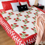 Hand Applique Carolina Lily - FINISHED QUILT - Queen, Elegant Must See Design