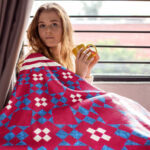 Graphic Red, White & Blue quilt - FINISHED QUILT - Great masculine look