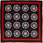 Amish Style Stars with Flying Geese FINISHED QUILT - Queen Size - Great Borders