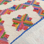 Patchwork Scraps Barn Raising Log Cabin - Twin size FINISHED QUILT