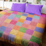Cozy Country Patchwork Multi - Color FINISHED QUILT - Twin Size