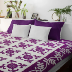 Sand Dollar w/ borders - FINISHED QUILT - Queen size - Lavender Hand Applique