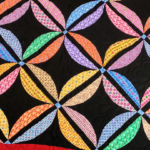 Patchwork Scraps Orange Peel variation FINISHED QUILT - Queen size