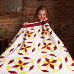 Handmade Patchwork FINISHED QUILT - Great Graphic spring time look