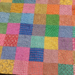 Cozy Country Patchwork Multi - Color FINISHED QUILT queen size scrap quilt