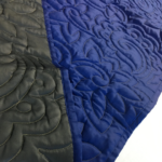 Blue & Grey Sateen Custom FINISHED COMFORTER - Reversible