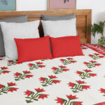 Hand Applique Carolina Lily - FINISHED QUILT - Queen, Elegant Must See