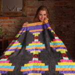 Log Cabin Courthouse Steps FINISHED Quilt - Masculine Look - Queen size