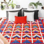 Incredible Patchwork Cheveron Scrap Abstract FINISHED QUILT - Great quilting