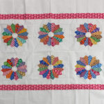 Multi Color Dresden Plate QUILT TOP - Crib / Baby size, Hand Applique