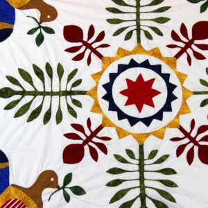 Incredible Hand Applique Eagle Medallion quilt top, Perfect Design All Hand Work