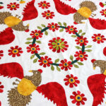 Hand Appliqued Eagles & Florals Baby Quilt Top - Perfect centerpiece for QOV