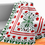 Hand Applique Red Poppy Field Medallion QUILT TOP - Poppy Borders