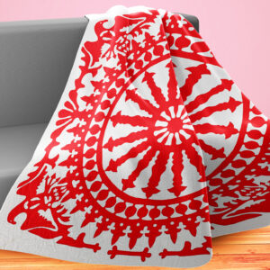 Red & White Ships Wheel w/ Eagles Hand Applique QUILT TOP – Incredible border