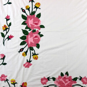 Unique Floral Hand Applique QUILT TOP – Showcase your quilting skills Twin
