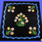 Traditional Hand Applique 40's style floral design QUILT TOP - Great Swag Border