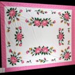 Unique Floral Hand Applique QUILT TOP - Showcase your quilting skills Twin