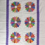 Multi Color Dresden Plate QUILT TOP - Crib / Baby size, Hand Applique