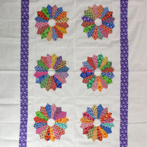 Multi Color Dresden Plate QUILT TOP – Crib / Baby size, Hand Applique