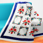 Hand Applique Love Birds in the Garden - QUILT TOP queen size