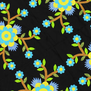 Rose of Sharon Hand Applique Wall QUILT TOP Incredible sm. details