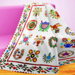 Hand Applique Baltimore Album QUILT TOP - intricate details - Queen size