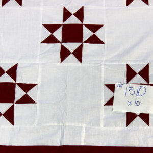 Red & White Ohio Star – QUILT TOP – Vibrant Graphic Design