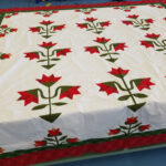 Hand Applique Carolina Lily - QUILT TOP - Queen, Traditional Must See Design